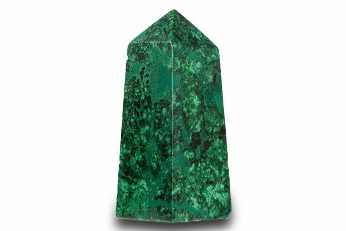 Tall Polished Malachite Obelisk - DR Congo #321138